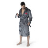 NCAA Ohio State Buckeyes Men's L/XL Silk Touch Personalized Bath Robe (Charcoal)