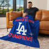 2025 World Series Championship Los Angeles Dodgers Five Tool Silk Touch Throw Blanket