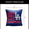 2025 World Series Championship Los Angeles Dodgers Hot Corner Double Sided Tapestry Throw Pillow