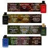 Men's Coffret 4-Piece Gift Box Set Fragrance For Men, four fragrance boxes with color swatches and fragrance notes description.