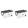 Extra Large 160 Quart Wheeled Storage Bins - Set of 2 for Home Organization