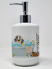 Longhair Cream Dapple Dachshund Ceramic Hand Soap Dispenser product image at NuMercy