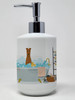 Irish Terrier in Bathtub Ceramic Hand Soap Dispenser product image at 