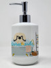 Cream Pekingese in Bathtub Ceramic Hand Soap Dispenser product image at NuMercy