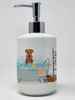 Grizzle and Tan Airedale Terrier Ceramic Hand Soap Dispenser product image at NuMercy