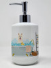 White German Shepherd in Bathtub Ceramic Hand Soap Dispenser product image at NuMercy