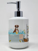 Natural Eared Red Brindle Boxer Ceramic Hand Soap Dispenser product image at NuMercy