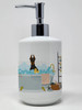 Black and Tan Doberman Pinscher Ceramic Hand Soap Dispenser product image at NuMercy
