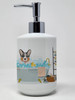 Blue Merle Cardigan Corgi Ceramic Hand Soap Dispenser product image at NuMercy
