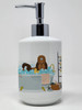Red Shih Tzu Ceramic Hand Soap Dispenser product image at NuMercy