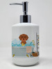 Wirehair Red Dachshund Ceramic Hand Soap Dispenser product image at NuMercy