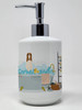 Borzoi in Bathtub Ceramic Hand Soap Dispenser product image at NuMercy
