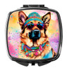 German Shepherd Hippie Dawg Compact Decorative Travel Makeup Mirror DAC2511 product image at NuMercy