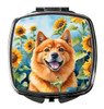 Finnish Spitz in Sunflowers Compact Decorative Travel Makeup Mirror product image at NuMercy