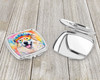 Great Pyrenees Hippie Dawg Compact Decorative Travel Makeup Mirror DAC2517 product image at NuMercy 3