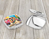 Yellow Labrador Hippie Dawg Compact Decorative Travel Makeup Mirror DAC2530 product image at NuMercy 3