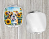 English Bulldog in Sunflowers Compact Decorative Travel Makeup Mirror product image at NuMercy 4