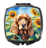 Cocker Spaniel in Sunflowers Compact Decorative Travel Makeup Mirror DAC6059 product image at NuMercy