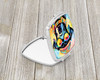 Black Labrador Hippie Dawg Compact Decorative Travel Makeup Mirror DAC2522 product image at NuMercy 2