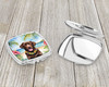 Chocolate Labrador Retriever Luau Compact Decorative Travel Makeup Mirror product image at NuMercy 3