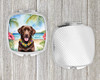 Chocolate Labrador Retriever Luau Compact Decorative Travel Makeup Mirror product image at NuMercy 4