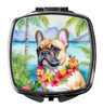 French Bulldog Luau Compact Decorative Travel Makeup Mirror DAC6436 product image at NuMercy