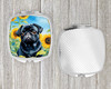 Pug in Sunflowers Compact Decorative Travel Makeup Mirror DAC6144 product image at NuMercy 4