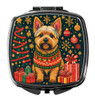 Norwich Terrier Christmas Compact Decorative Travel Makeup Mirror product image at NuMercy