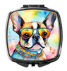 Boston Terrier Hippie Dawg Compact Decorative Travel Makeup Mirror DAC2470 product image at NuMercy