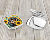 Cavalier Spaniel in Sunflowers Compact Decorative Travel Makeup Mirror DAC6048 product image at NuMercy 3