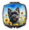 Cairn Terrier in Sunflowers Compact Decorative Travel Makeup Mirror DAC6043 product image at NuMercy