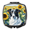 Borzoi in Sunflowers Compact Decorative Travel Makeup Mirror DAC6034 product image at NuMercy