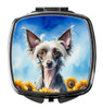 Chinese Crested in Sunflowers Compact Decorative Travel Makeup Mirror product image at NuMercy