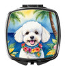 Bichon Frise Luau Compact Decorative Travel Makeup Mirror DAC6372 product image at NuMercy