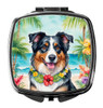Australian Shepherd Luau Compact Decorative Travel Makeup Mirror product image at NuMercy