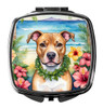 Pit Bull Terrier Luau Compact Decorative Travel Makeup Mirror DAC6490 product image at NuMercy