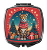 Cheetah Christmas Compact Decorative Travel Makeup Mirror DAC1175 product image at NuMercy