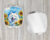 Samoyed in Sunflowers Compact Decorative Travel Makeup Mirror DAC6153 product image at NuMercy 4