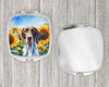 Pointer in Sunflowers Compact Decorative Travel Makeup Mirror product image at NuMercy 4