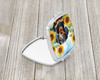Dachshund in Sunflowers Compact Decorative Travel Makeup Mirror DAC6066 product image at NuMercy 2