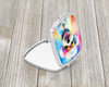 Bichon Frise Hippie Dawg Compact Decorative Travel Makeup Mirror DAC2462 product image at NuMercy 2