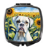 Boxer in Sunflowers Compact Decorative Travel Makeup Mirror DAC6038 product image at NuMercy