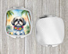 Shih Tzu Luau Compact Decorative Travel Makeup Mirror product image at NuMercy 4