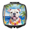 American Bulldog Luau Compact Decorative Travel Makeup Mirror product image at NuMercy
