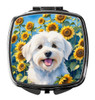 Coton de Tulear in Sunflowers Compact Decorative Travel Makeup Mirror product image at NuMercy