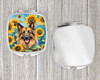 Belgian Tervuren in Sunflowers Compact Decorative Travel Makeup Mirror product image at NuMercy 4