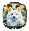 American Eskimo in Sunflowers Compact Decorative Travel Makeup Mirror product image at NuMercy