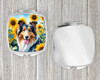 Collie in Sunflowers Compact Decorative Travel Makeup Mirror product image at NuMercy 4