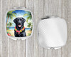 Black Labrador Retriever Luau Compact Decorative Travel Makeup Mirror product image at NuMercy 4