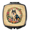 Finnish Lapphund and Flowers Compact Decorative Travel Makeup Mirror product image at NuMercy